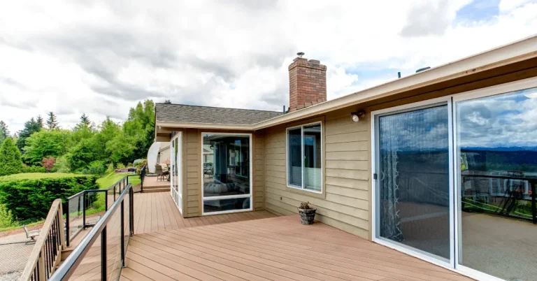Wood wood deck - mobile homes